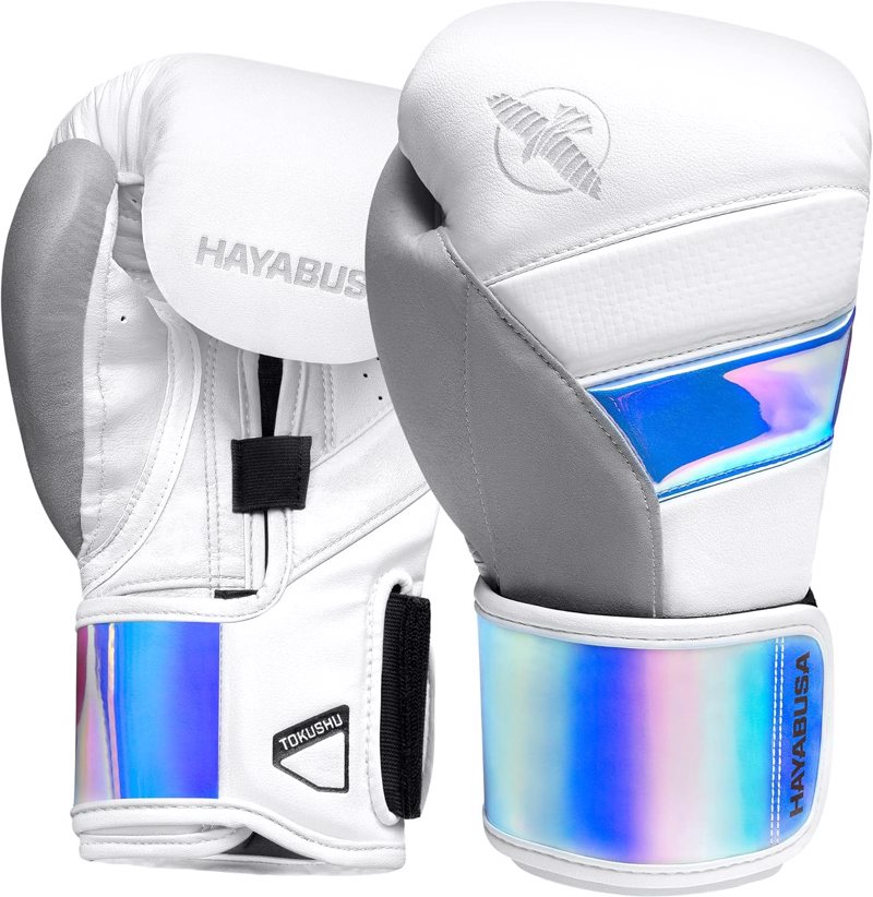 Hayabusa T3 Boxing Gloves -white/iridescent